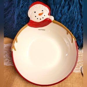 St Nicholas square snowman bowl  hand painted